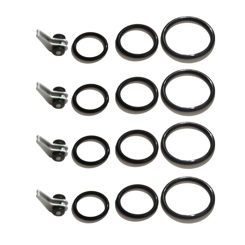 JueDi Fishing Rod Hook Keeper with 3 Size Elastic Rubber Rings Fishing Lure Bait Holder Small Fishing Tools Easy Adjustable Plastic Fishing Pole Hook Keeper Springs 4 Sets Gray - Image 2